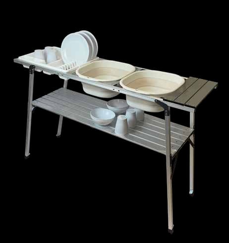 Aluminium Double Wash-up Stand