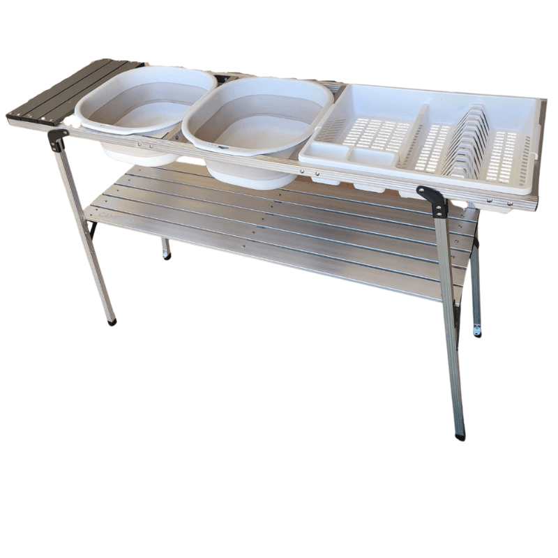 Aluminium Double Wash-up Stand 1
